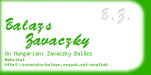 balazs zavaczky business card